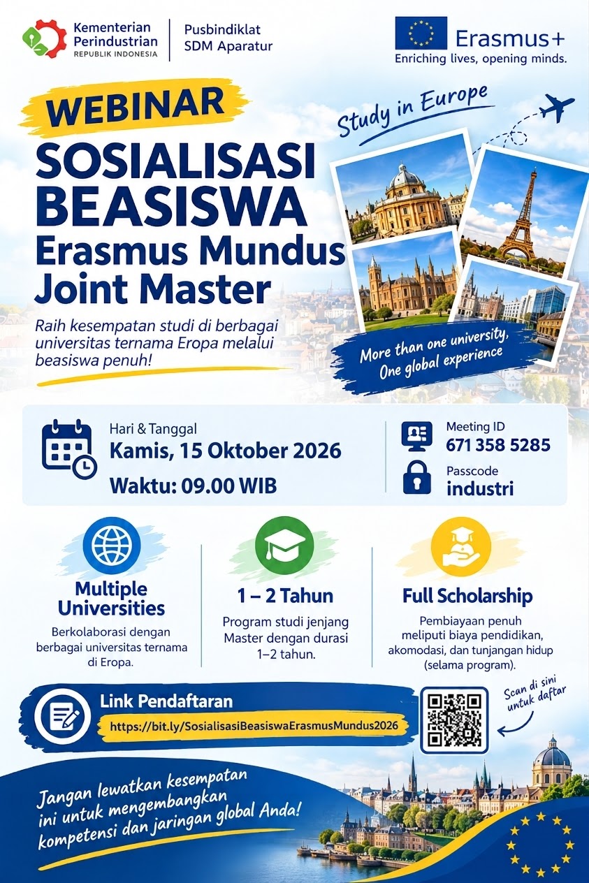 Webinar Sosialisasi Beasiswa Erasmus Mundus Joint Master (EMJM) Tahun 2026