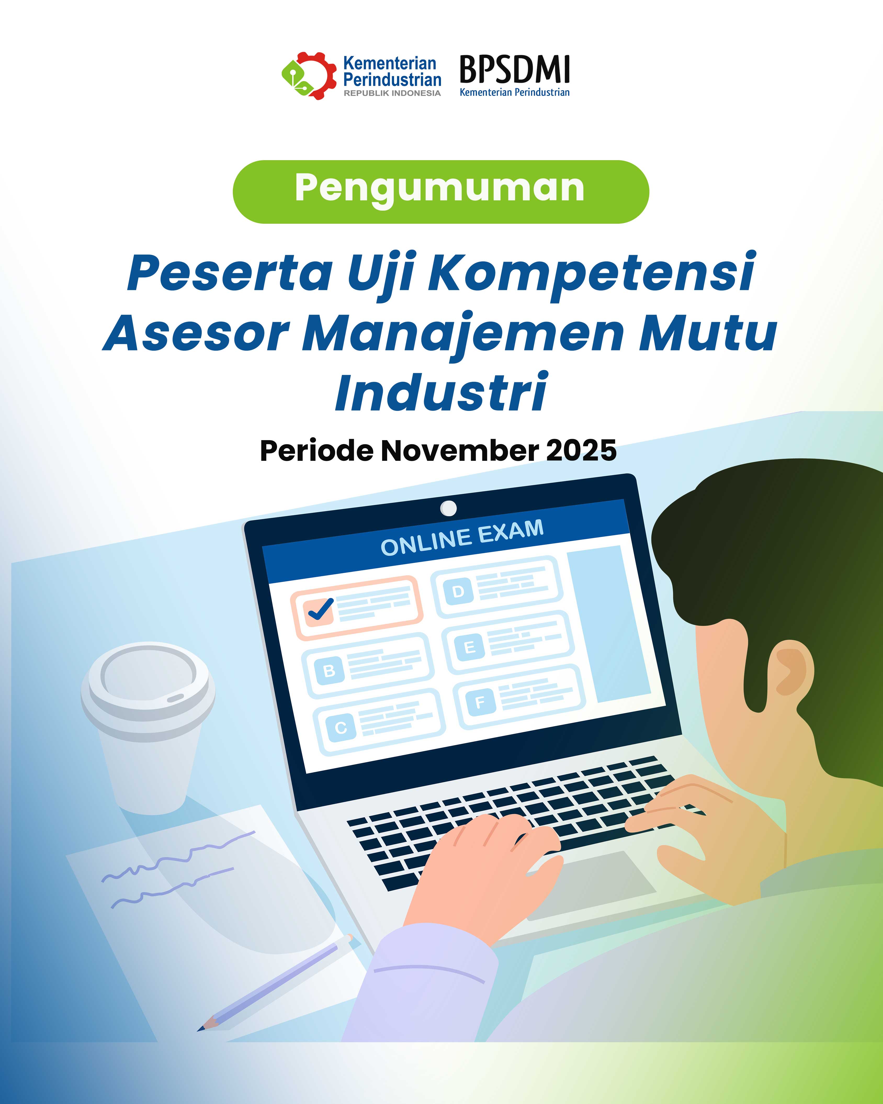 Pengumuman Peserta Uji Kompetensi JF AMMI Periode November 2025