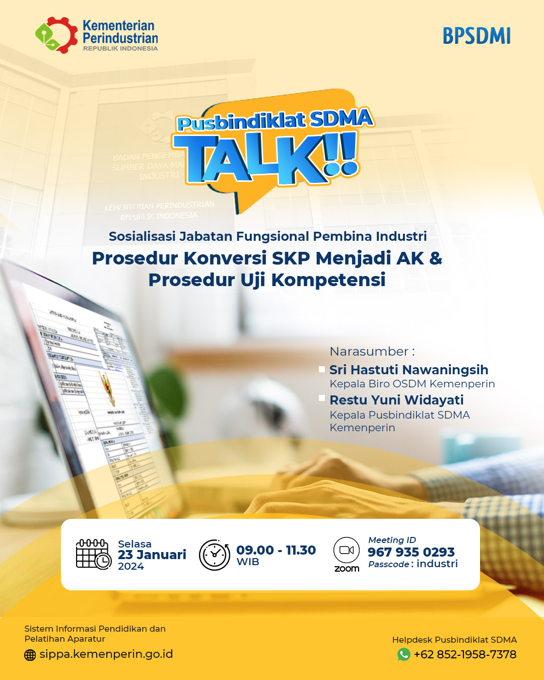 Pusbindiklat Talk - Prosedur Konversi SKP Menjadi AK & Prosedur Uji Kompetensi